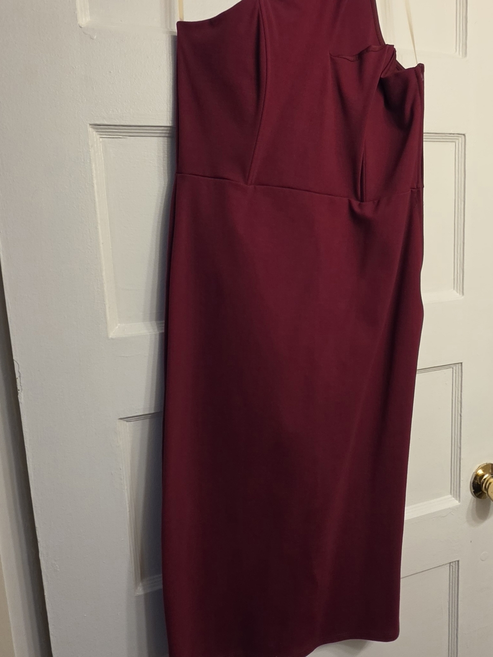 Charlotte Russe One-Shoulder Wine Sheath Dress